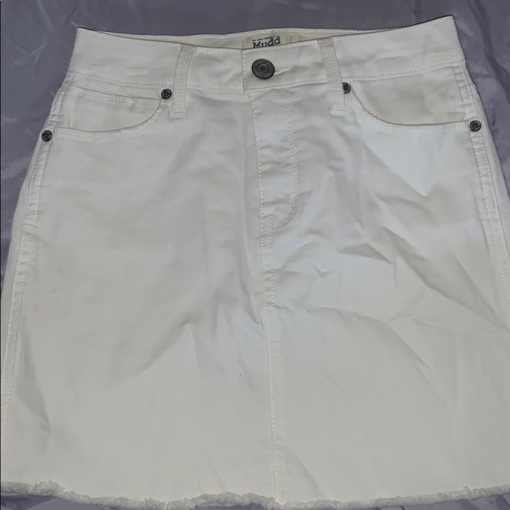 white jean skirt